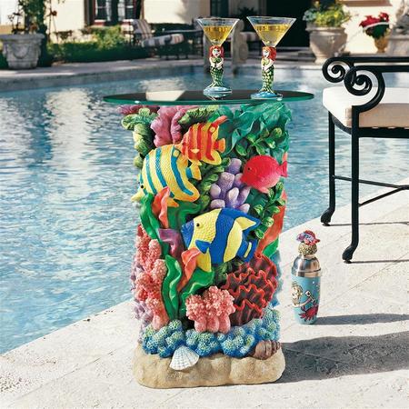 DESIGN TOSCANO The Great Barrier Reef Glass-Topped Table EU30405